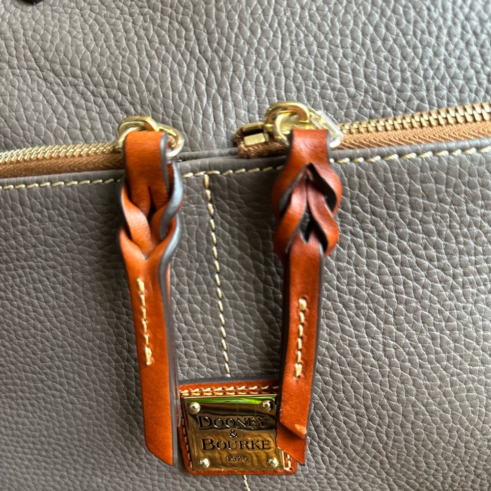 Dooney & Bourke Dillen Double Pocket Satchel in Elephant Grey - Picture 11 of 16